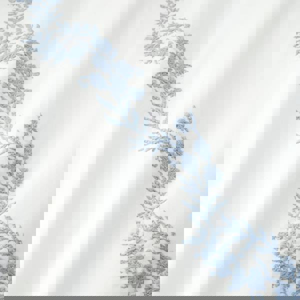 Bianca Camille Embroidered Floral 200 Thread Count Cotton Duvet Cover Set White / Blue