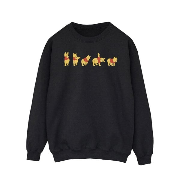 Disney Mens Winnie The Pooh Stretching Sweatshirt - Black