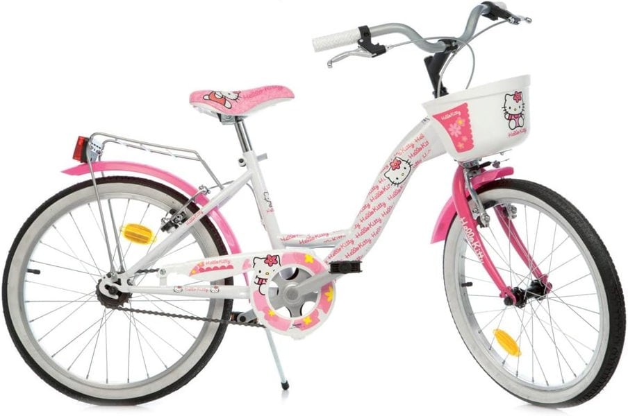 Dino Bikes Dino Hello Kitty 20in Kids Bike - White/Pink