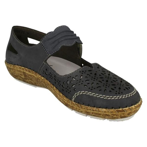 Rieker Ladies Rieker Cut Out Detailed Mary Jane Shoes 44896