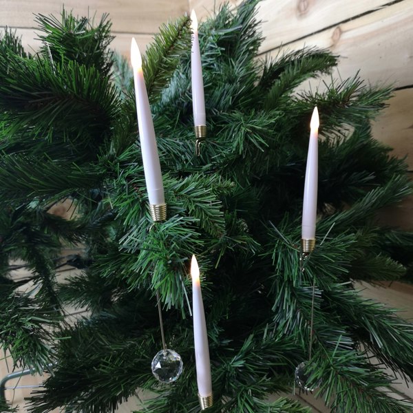 Samuel Alexander Premier 31cm 10 Piece Indoor Christmas Candle Set with Remote Control In Warm White