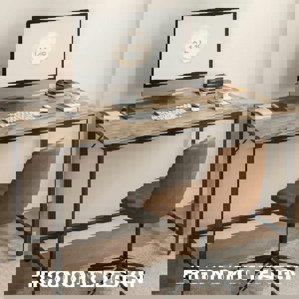 Storvo Industrial Large 120CM Wide Computer Desk For Home Office Workstation