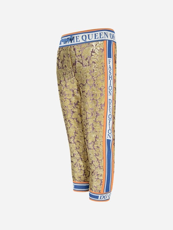 Dolce & Gabbana Kids Dolce & Gabbana Girls Silk Brocade Trousers