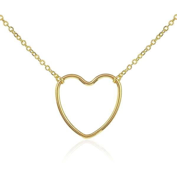 Dainty Gold Heart Pendant Necklace for Women - namana.london