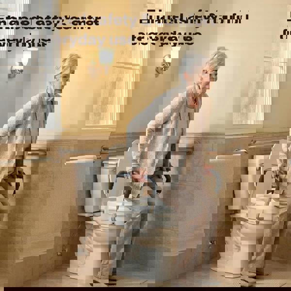 Levede Raised Toilet Seat 12cm Riser with Adjustable Arms for Elderly Disabled