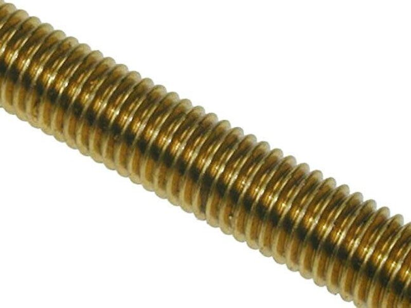 Fixaball Threaded Bar Rod Stud Metric Brass 1m