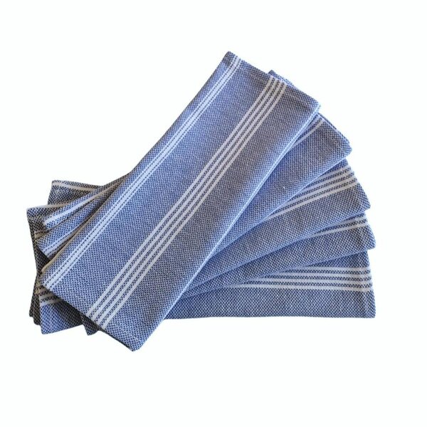 Cotton and Olive New Trendy Cotton Face Cloth, Blue | Set of 5