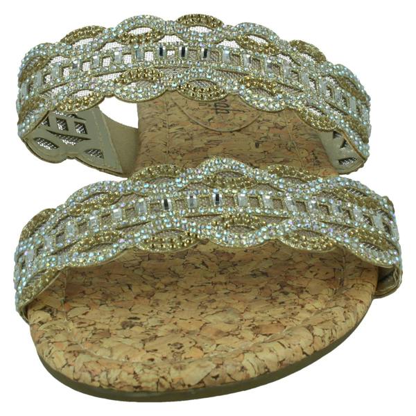 Savannah Ladies Savannah Diamante Open Toe Sandals F12000