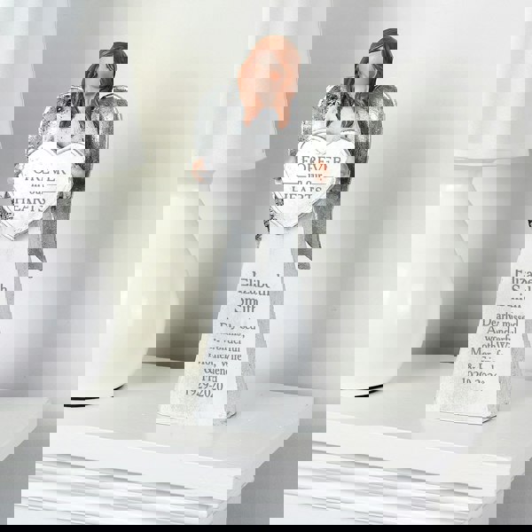 Personalised Memento Company Personalised Forever In Our Hearts Memorial Angel Ornament