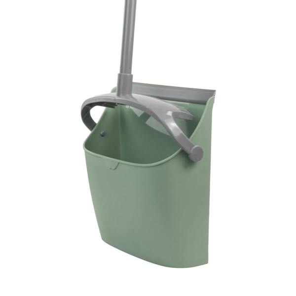 JVL Long Handle Lobby Dust Pan And Brush Set - Green