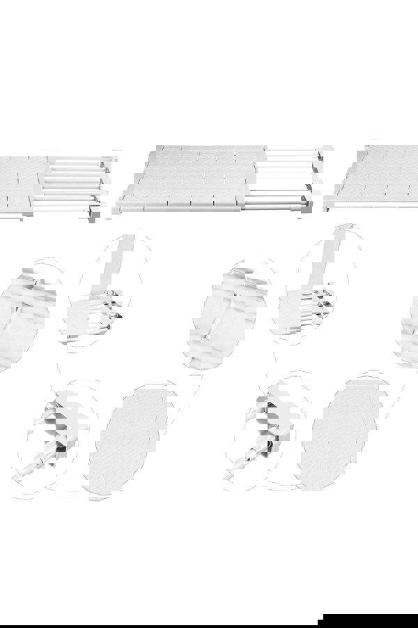 Living and Home Expandable Closet Tension Shelf Rod Storage Layer Divider Wardrobe Storage Organizer 50-80cm