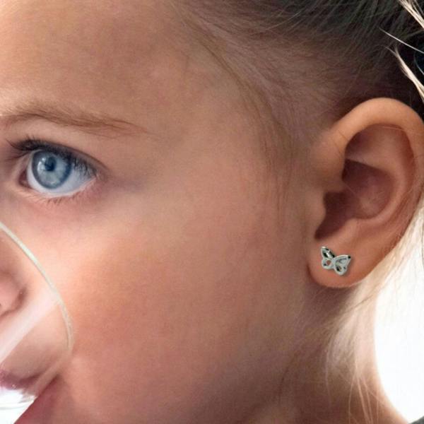 Aye Do Gifts Open Butterfly Silver Stud Earrings