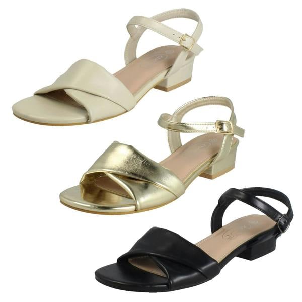 Spot On Ladies Spot On Low Heel Casual Buckle Fastening Sandals F12113