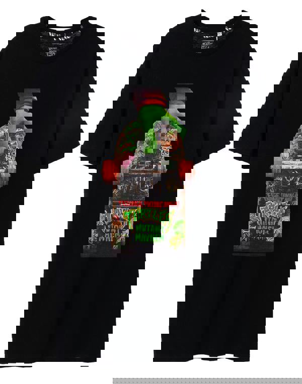 Teenage Mutant Ninja Turtles Mens Black Mutant Mayhem Skateboard Short Sleeved T-Shirt