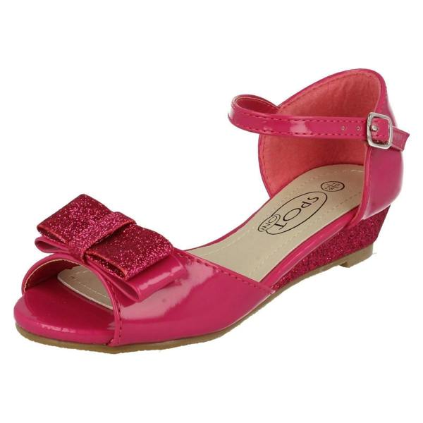 Spot On Girls Spot On Glitter Open Toe Sandals