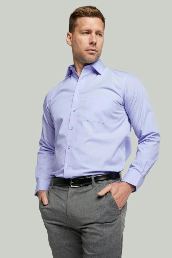 Fresh Blue Long Sleeve Non-Iron Shirt