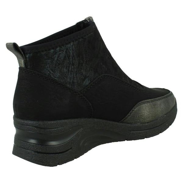Rieker Ladies Rieker Wedge Heel Casual Front Zip Trainer Boots N9362