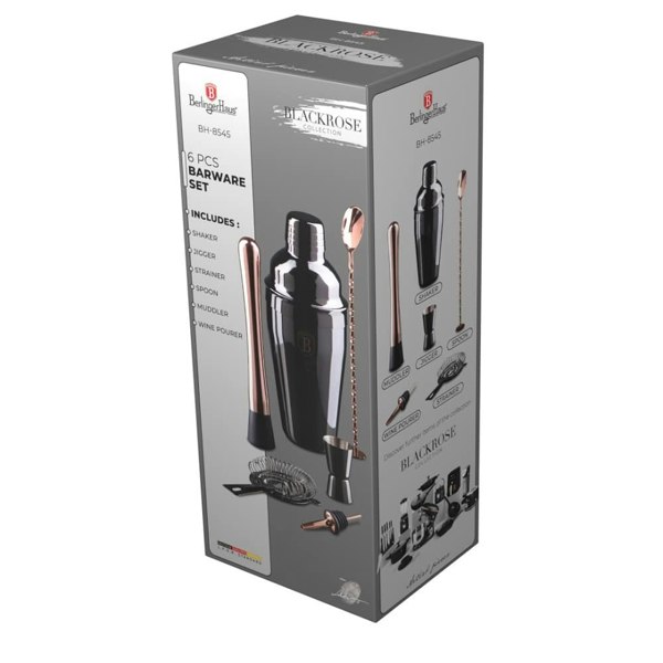 6 pcs bareware set,Berlinger Haus BH8545 Black Rose
