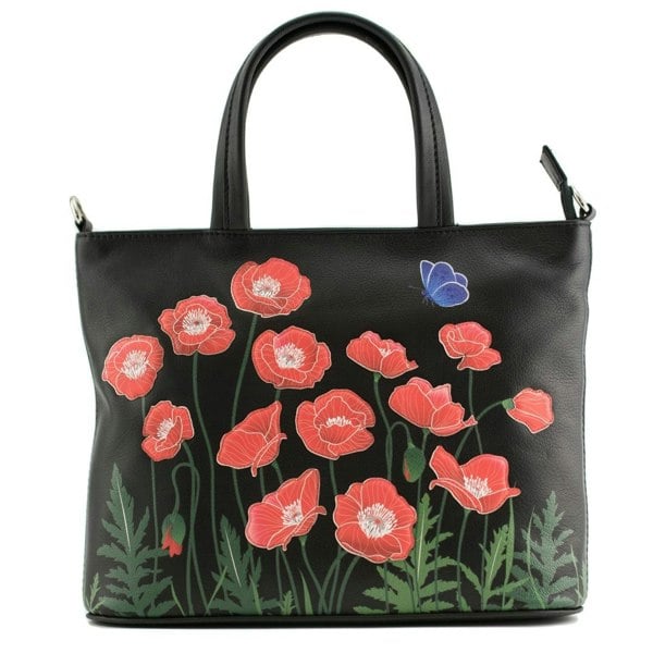 Mala Leather Poppy Multiway Floral Leather Grab Bag