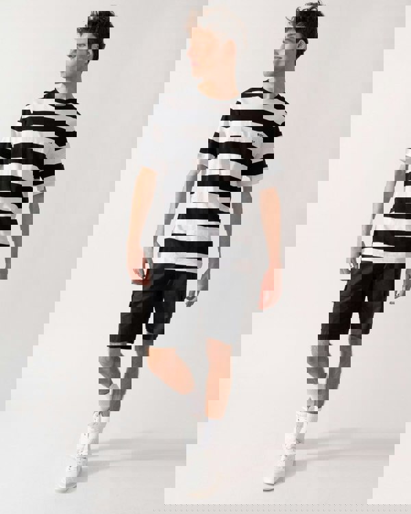 BOSS Orange Tales Stripe Mens T-Shirt - Black 001