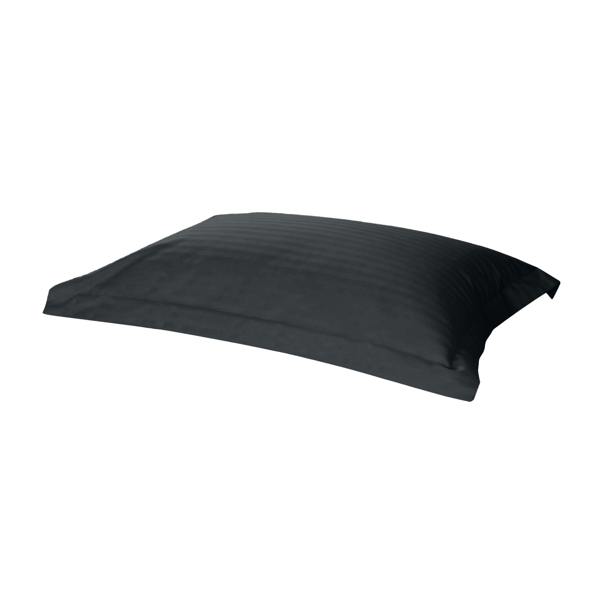 Belledorm 540 Thread Count Satin Stripe Oxford Pillowcase - Charcoal - 
