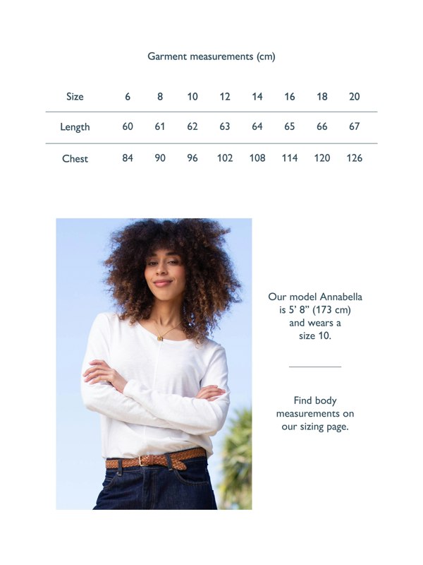 Kite Organic Sandford Slub Jersey Top Ecru