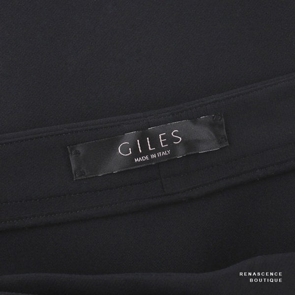 Giles bootcut cropped trousers in a luxurious black fabric