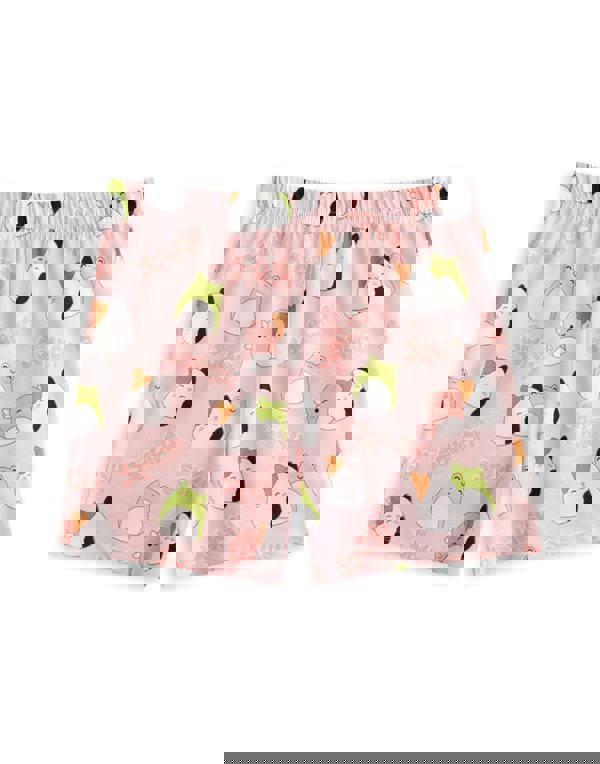 Squishmallows Girls Pink Feelin' Mallow Multi-Pack of 2 Short Sleeve Short Leg Pyjama Set