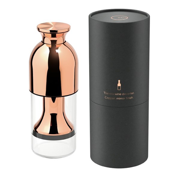 the eto copper mirror wine decanter gift tube