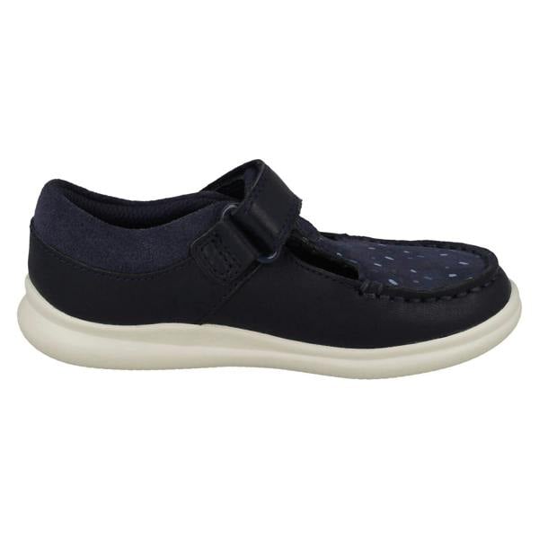 Clarks Girls Clarks Spotty Detailed T-Bar Shoes Crest Moc
