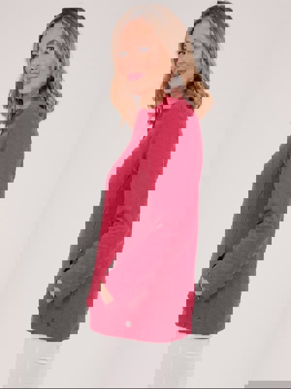 PennyPlain Quilt 1/2 Zip Top - Berry