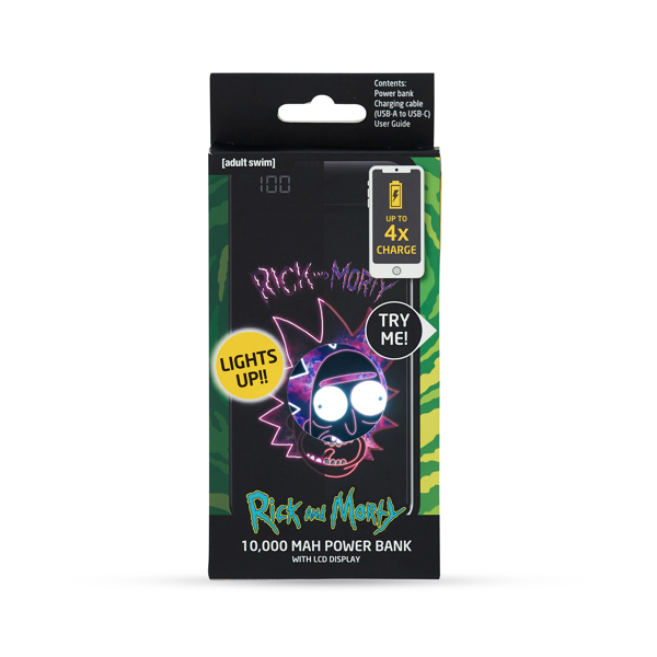 Lazerbuilt | Rick and Morty Light-Up Power Bank 10,000mAh