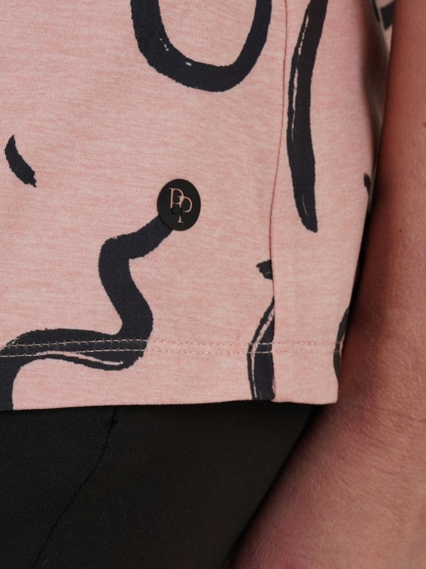 PennyPlain Athleisure Flex Lounge Raglan Top  - Dusk Print