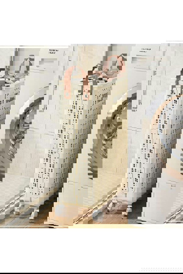 Living and Home Foldable Laundry Basket with Wheels