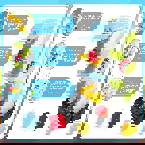 deAO Toys Children’s 4-in-1 Ball Tower Toy – Baby Ball Drop with Music & Lights, Montessori Learning Toy for Toddlers Aged 1–5