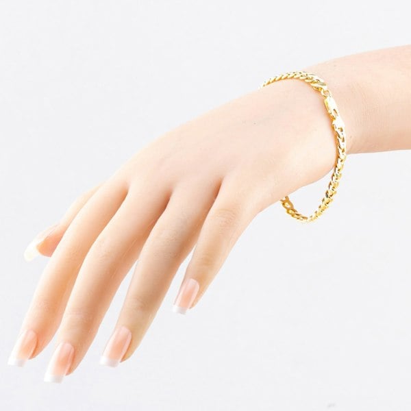 T. H. Baker 9ct Yellow Gold 7.5 Inch Curb Chain Bracelet HCOC-580-9Y-7.5