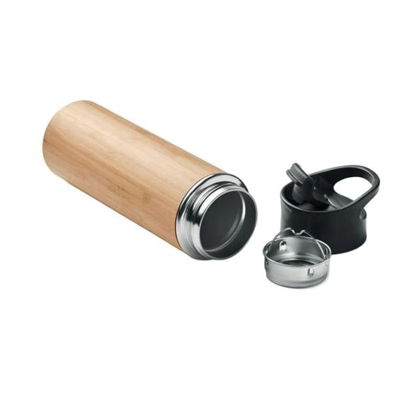 MidOcean Nanda Bamboo Double Wall 450ml Water Bottle - Wood - 