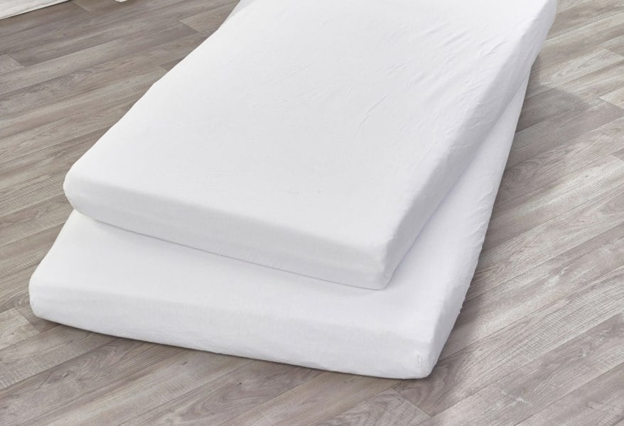 Kinder Valley 2 Pack Compact Cot Sheets White