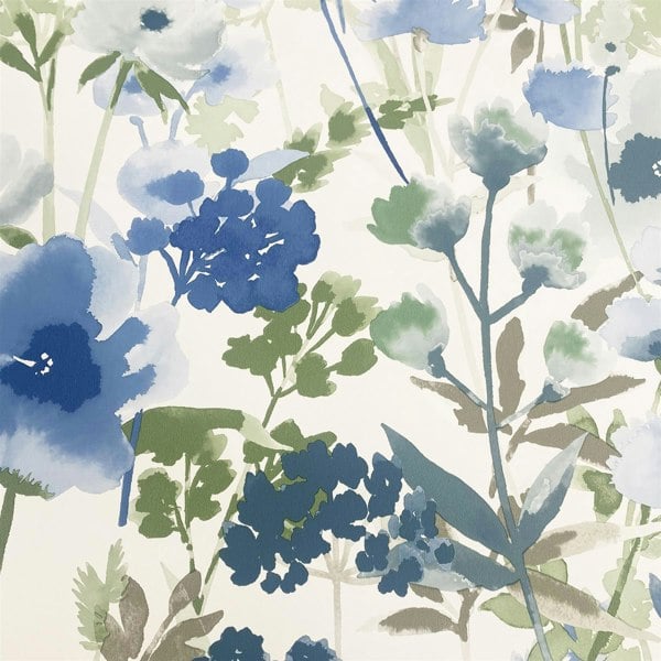 Muriva Countryside Floral Floral Blue Wallpaper