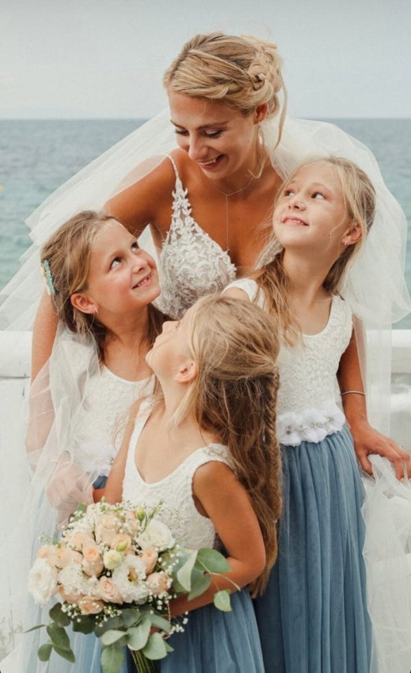 Customer Image of flower girls with bride