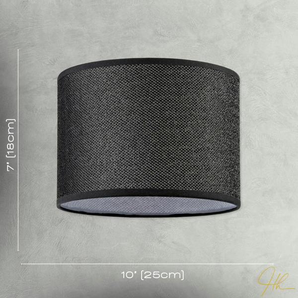Modern and Designer Mini Diamond Black Glitter Fabric Lamp Shade Image 7