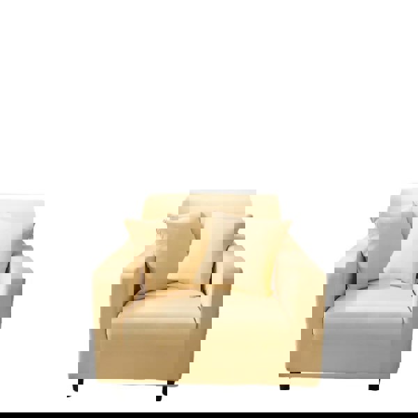 Anyhouz Anyseat 1 Seater Sofa Cover Plain Beige Style and Protection For Living Room Sofa Chair Elastic Stretchable Slipcover