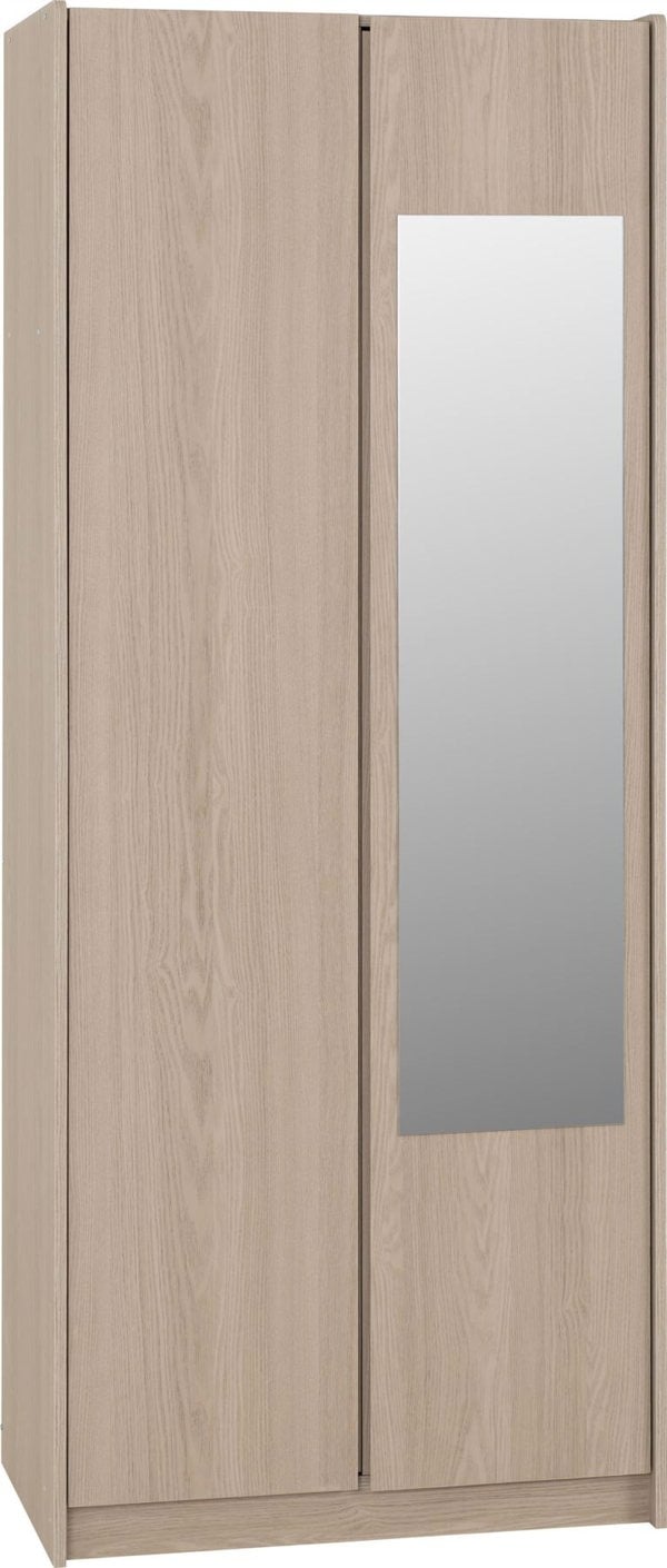 Seconique Paris 2 Door Double Mirrored Wardrobe