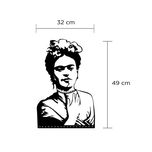 Decortie Frida Modern Metal Wall Art Home Decorative Ornament, Black