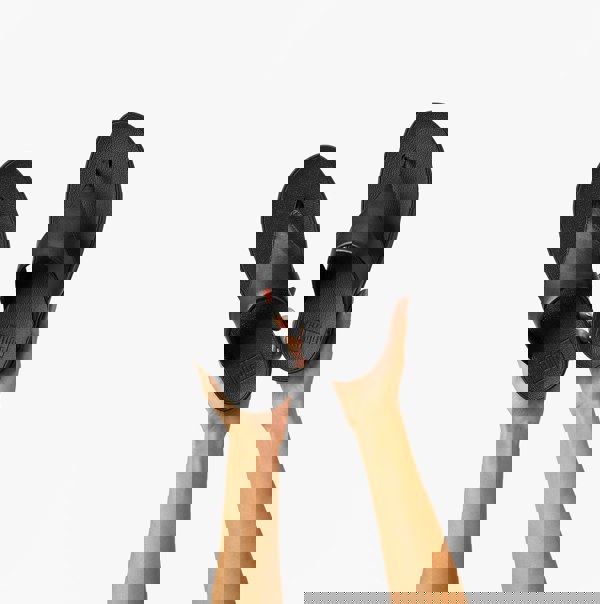 FitFlop LULU Womens Leather Toe Post Sandals Black