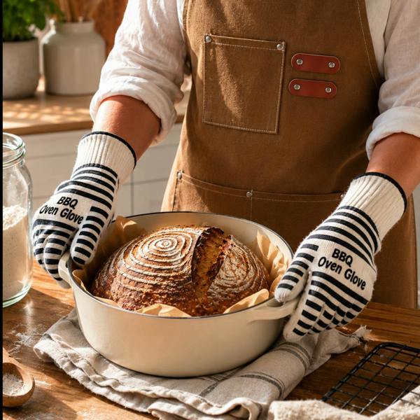Sourdough By The Sea Heat Resistant Gloves - Extreme 500'c for oven, pizza and bbq cooking