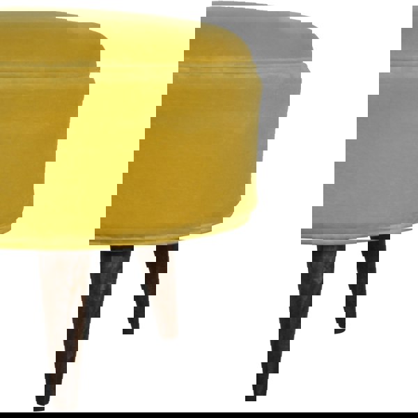 Artisan Furniture Mustard Velvet Nordic Footstool