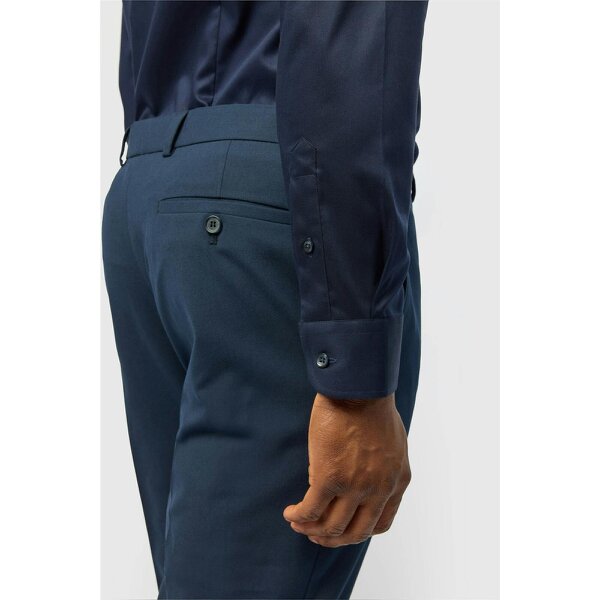 Alexandre Silver Alexandre Tailored Fit Navy Non Iron Stretch Shirt