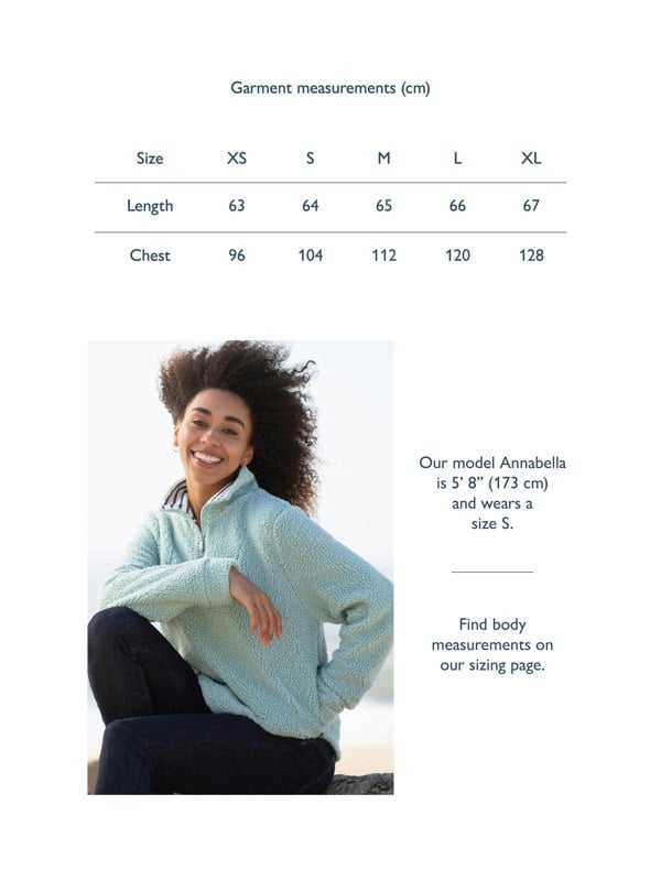 Kite Purbeck 1/4 Zip Teddy Fleece Soft Thyme