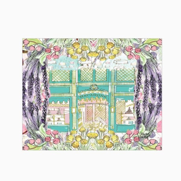 Claire Louise - Designer Laduree In Full Bloom Glass Kitchen Splashback